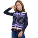 Abstract Sphere Room 3d Design Shape Circle Kid s Short Button Up Puffer Vest	 View3