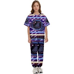 Abstract Sphere Room 3d Design Shape Circle Kids  Tee And Pants Sports Set by Mog4mog4