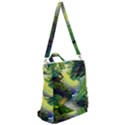 Landscape Illustration Nature Forest River Water Crossbody Backpack View2