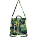 Landscape Illustration Nature Forest River Water Crossbody Backpack View3