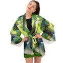 Landscape Illustration Nature Forest River Water Long Sleeve Kimono View1