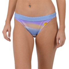 Vector Winter Landscape Sunset Evening Snow Band Bikini Bottoms