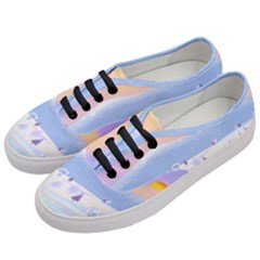 Vector Winter Landscape Sunset Evening Snow Women s Classic Low Top Sneakers