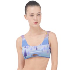 Vector Winter Landscape Sunset Evening Snow The Little Details Bikini Top