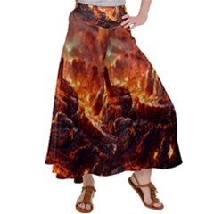 Nature Wallpaper Vulcanic Landscape Women s Satin Palazzo Pants by Mog4mog4