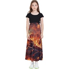 Nature Wallpaper Vulcanic Landscape Kids  Flared Maxi Skirt by Mog4mog4