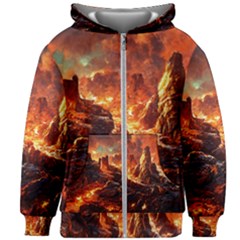 Nature Wallpaper Vulcanic Landscape Kids  Zipper Hoodie Without Drawstring