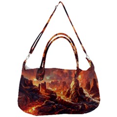 Nature Wallpaper Vulcanic Landscape Removable Strap Handbag by Mog4mog4