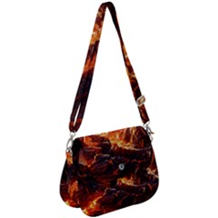 Nature Wallpaper Vulcanic Landscape Saddle Handbag by Mog4mog4