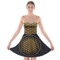 Horizon Sempiternal Bring Abstract Pattern Strapless Bra Top Dress by Bakwanart