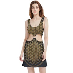 Horizon Sempiternal Bring Abstract Pattern Velour Cutout Dress by Bakwanart