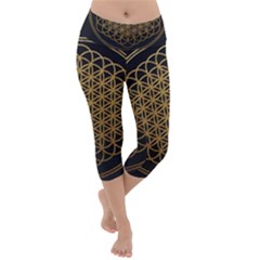 Horizon Sempiternal Bring Abstract Pattern Lightweight Velour Capri Yoga Leggings by Bakwanart