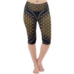 Horizon Sempiternal Bring Abstract Pattern Lightweight Velour Cropped Yoga Leggings by Bakwanart