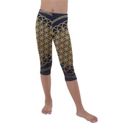 Horizon Sempiternal Bring Abstract Pattern Kids  Lightweight Velour Capri Leggings  by Bakwanart