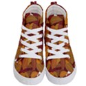 Watercolor Leaves Leaf Orange Kids  Hi-Top Skate Sneakers View1