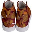 Watercolor Leaves Leaf Orange Kids  Hi-Top Skate Sneakers View4