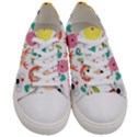 Cute Animals Cartoon Seamless Background Women s Low Top Canvas Sneakers View1