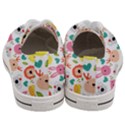 Cute Animals Cartoon Seamless Background Women s Low Top Canvas Sneakers View4