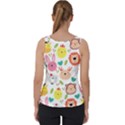 Cute Animals Cartoon Seamless Background Velvet Tank Top View2