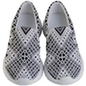 Black And White Modern Texture Seamless Print Fabric Pattern Kids Lightweight Slip Ons View1