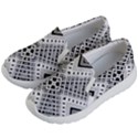 Black And White Modern Texture Seamless Print Fabric Pattern Kids Lightweight Slip Ons View2