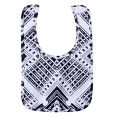 Black And White Modern Texture Seamless Print Fabric Pattern Baby Bib by Bakwanart