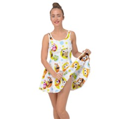 Owl Bird Cartoon Inside Out Casual Dress