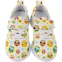 Owl Bird Cartoon Kids  Velcro Strap Shoes by Bakwanart