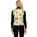 Owl Bird Cartoon Women s Short Button Up Puffer Vest View2