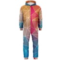 Multicolored Geometric Origami Idea Pattern Hooded Jumpsuit (Men) View1