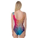 Multicolored Geometric Origami Idea Pattern Princess Tank Leotard  View2