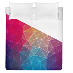 Multicolored Geometric Origami Idea Pattern Duvet Cover (queen Size) by Bakwanart