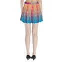 Multicolored Geometric Origami Idea Pattern Pleated Mini Skirt View2