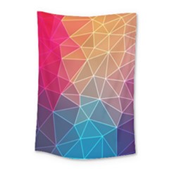 Multicolored Geometric Origami Idea Pattern Small Tapestry by Bakwanart