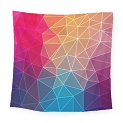 Multicolored Geometric Origami Idea Pattern Square Tapestry (large) by Bakwanart