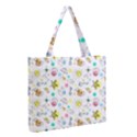 Summer Pattern Colorful Drawing Doodle Zipper Medium Tote Bag View2