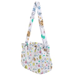 Summer Pattern Colorful Drawing Doodle Rope Handles Shoulder Strap Bag by Bakwanart