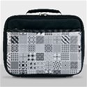 Black And White Geometric Patterns Lunch Bag View1