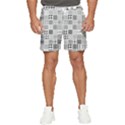 Black And White Geometric Patterns Men s Runner Shorts View1