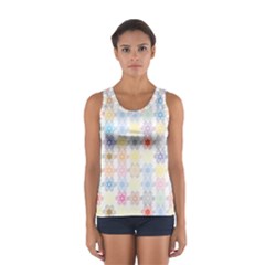 Spirals Twirls Abstract Geometric Art Pattern Sport Tank Top  by Bakwanart