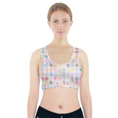 Spirals Twirls Abstract Geometric Art Pattern Sports Bra With Pocket by Bakwanart