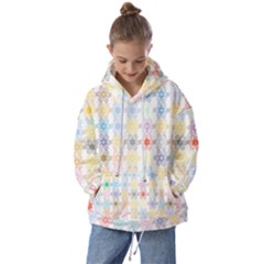 Spirals Twirls Abstract Geometric Art Pattern Kids  Oversized Hoodie