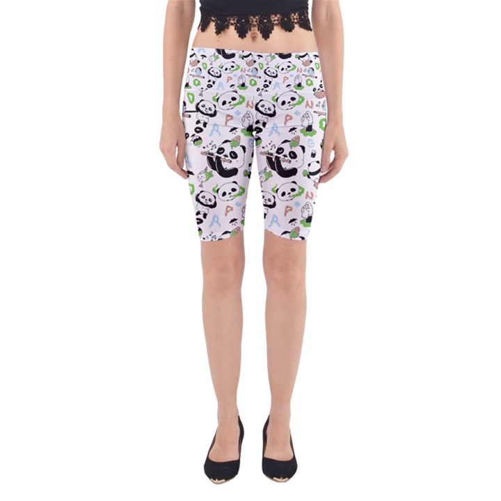 Giant Panda Bear Pattern Yoga Cropped Leggings