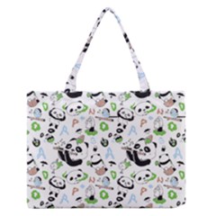 Giant Panda Bear Pattern Zipper Medium Tote Bag by Bakwanart