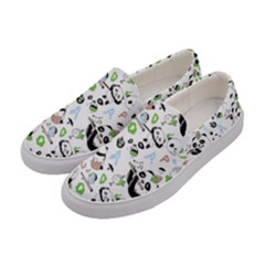 Giant Panda Bear Pattern Women s Canvas Slip Ons by Bakwanart