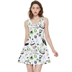 Giant Panda Bear Pattern Inside Out Reversible Sleeveless Dress by Bakwanart