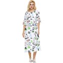 Giant Panda Bear Pattern Double Cuff Midi Dress View1