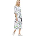 Giant Panda Bear Pattern Double Cuff Midi Dress View3