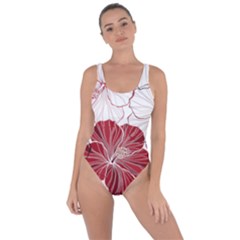 Red Hibiscus Flowers Art Bring Sexy Back Swimsuit by Bakwanart