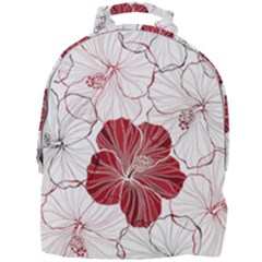 Red Hibiscus Flowers Art Mini Full Print Backpack by Bakwanart